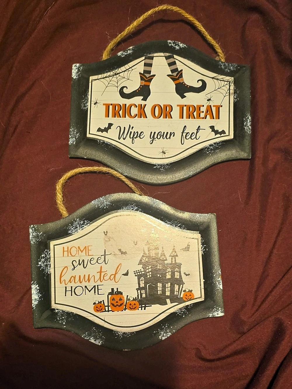 Halloween Hanging Signs Set of 2